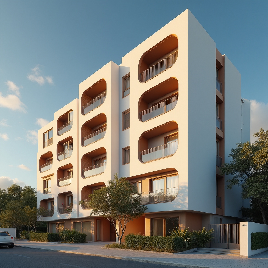 Moderna stambena zgrada s jasnim arhitektonskim linijama